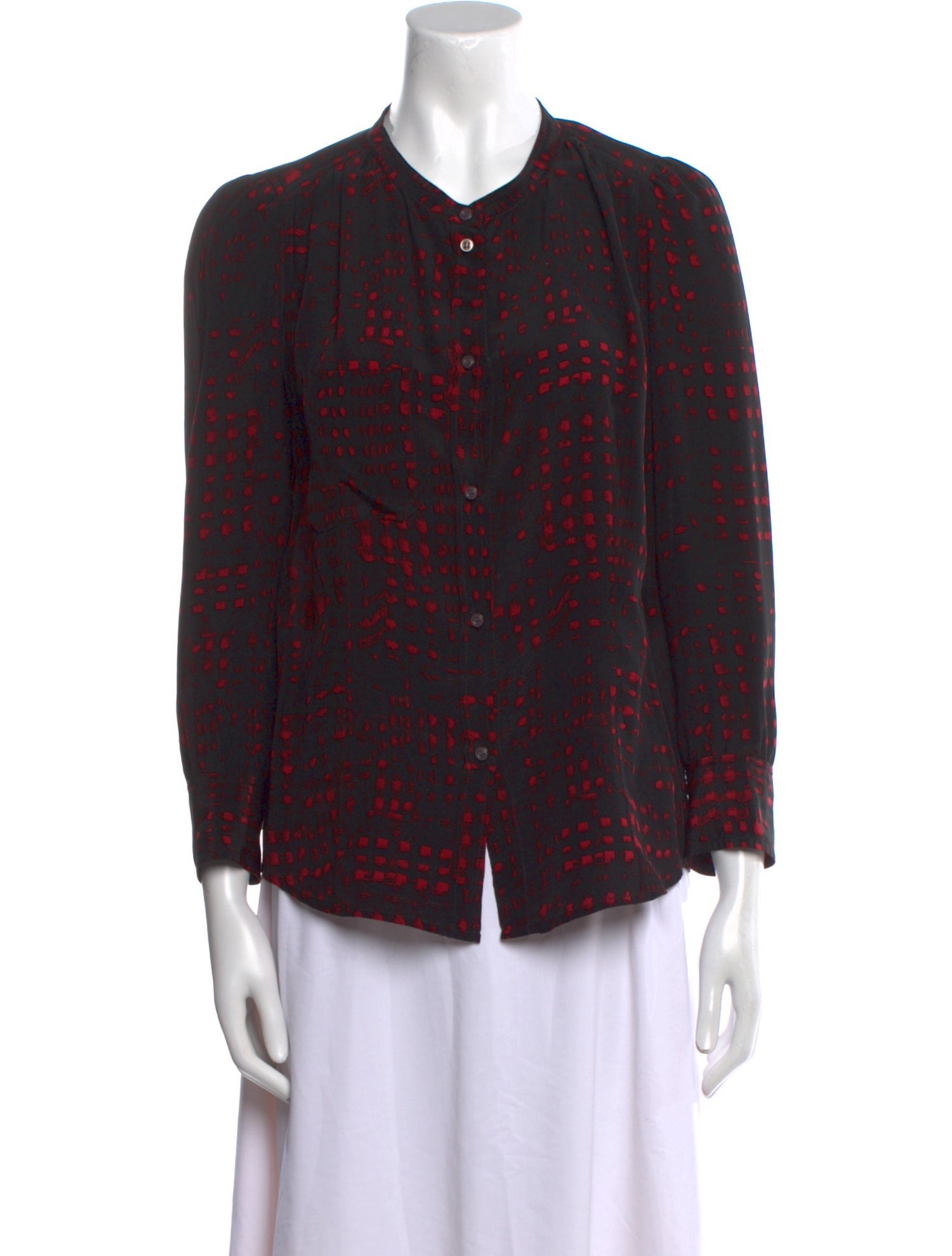 Étoile Isabel Marant Silk Printed Button-Up Top